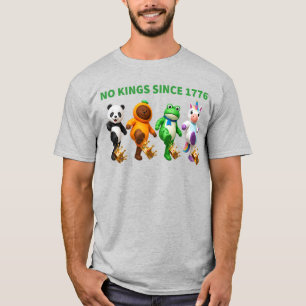 No Kings Since 1776 Funny Crown Kick fun Mascots T-Shirt
