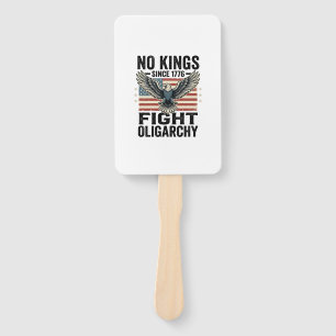 No Kings Since 1776 Patriotic Eagle Vintage Shirt  Hand Fan