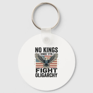No Kings Since 1776 Patriotic Eagle Vintage Shirt  Key Ring