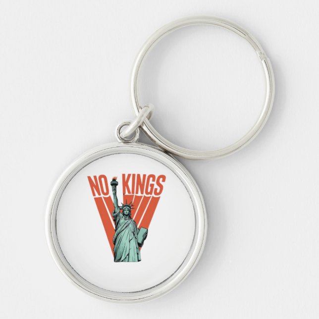 No Kings Statue Of  Protest  American Classic Key Ring (Front)