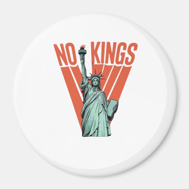 No Kings Statue Of  Protest  American Classic Magnet (Front)