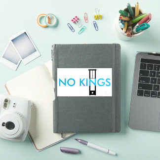 NO KINGS sticker - blue text