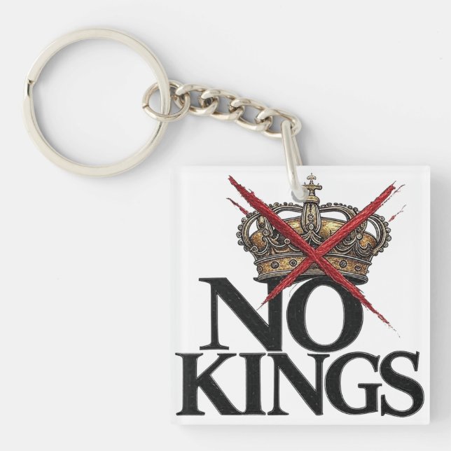 NO KINGS T-Shirt Key Ring (Front)