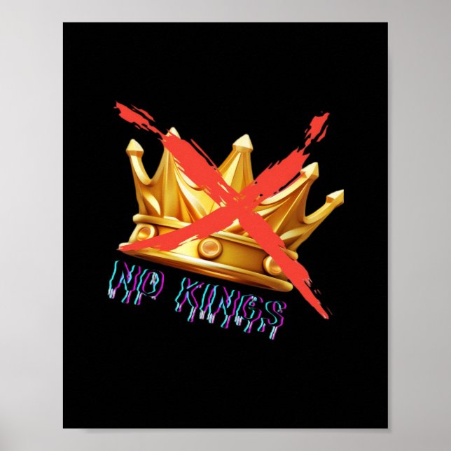 No Kings Trendy Design Poster (Front)