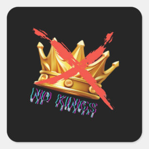 No Kings Trendy Design Square Sticker