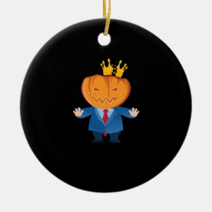 No Kings - Trumpkin Pumpkin Classic Ceramic Ornament