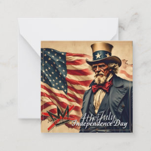 No Kings Uncle Sam Independence Day Art Card