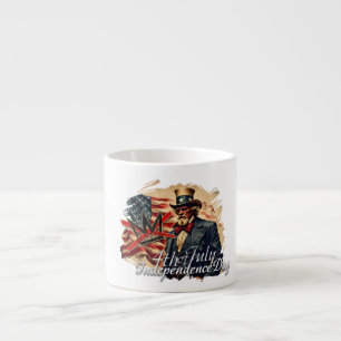 No Kings Uncle Sam Independence Day Art Espresso Cup