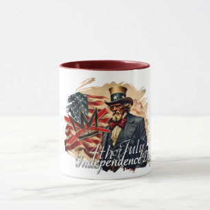 No Kings Uncle Sam Independence Day Art Mug