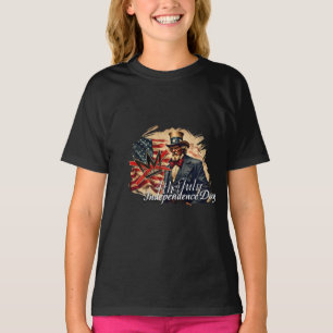 No Kings Uncle Sam Independence Day Art T-Shirt