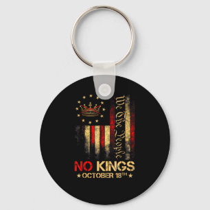 No Kings Vintage America Flag 1776 Key Ring