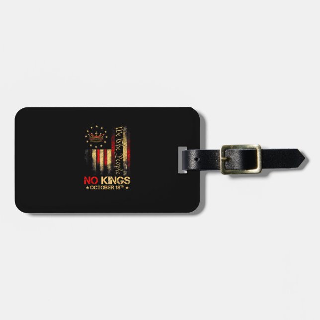 No Kings Vintage America Flag 1776 Luggage Tag (Front Horizontal)