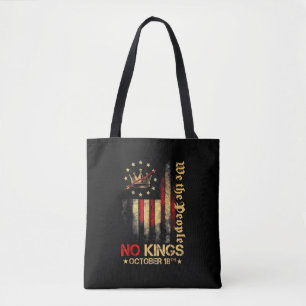 No Kings Vintage America Flag 1776 October 18 Tote Bag