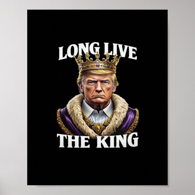No Kings Vintage Long The King  Poster (Front)