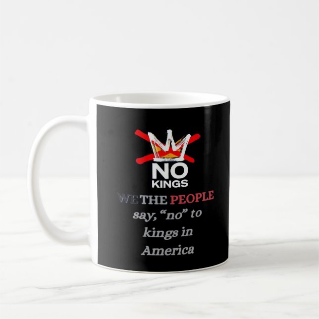 No Kings We the People Freedom Classic Style Coffee Mug (Left)