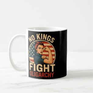 No Kings Womens Retro Patriotic Woman Liberty 4th Coffee Mug