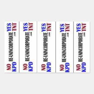 No KPD Yes TNT Rectangular Sticker