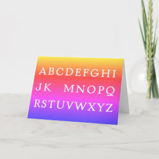 No L for Christmas Rainbow Gradient Holiday Card