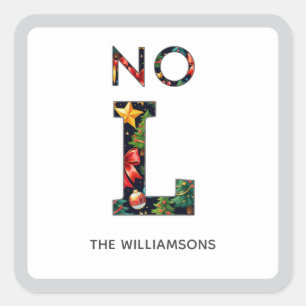 "No L" Humourous Personalised Christmas Funny Square Sticker