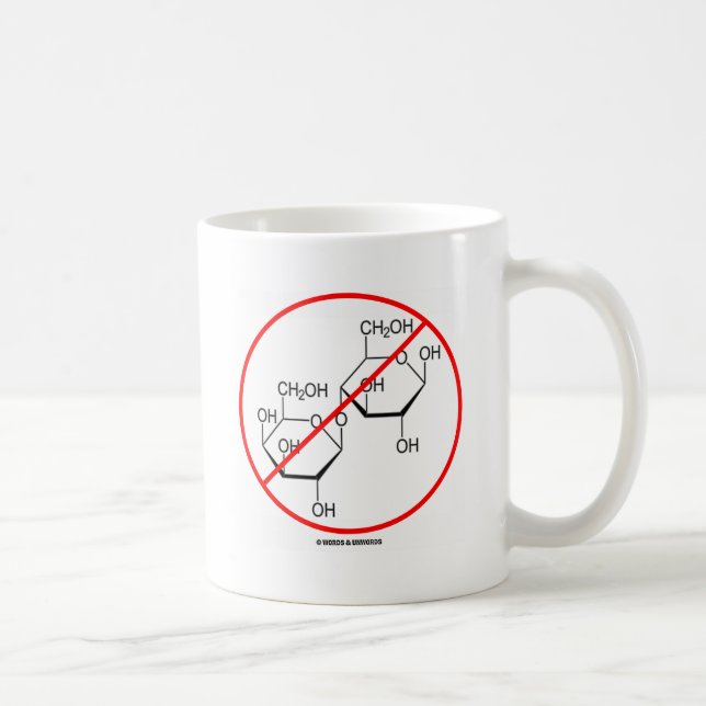 No Lactose (Lactose Intolerance) Coffee Mug (Right)