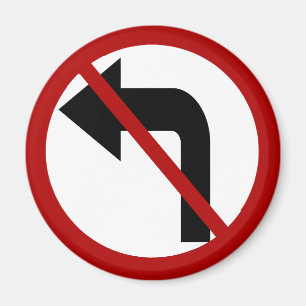 NO Left Turn Magnet
