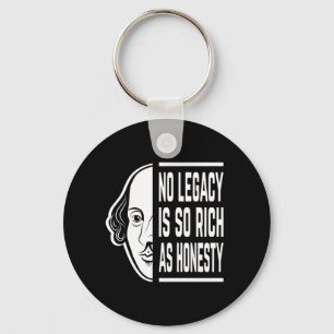 No Legacy Is So Rich Shakespeare Quote Thespian Key Ring
