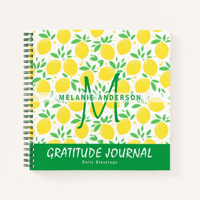 No Lemons Gratitude Blessing Thankfulness Journal (Front)