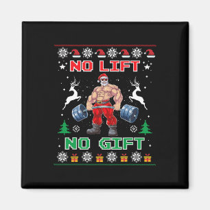 No Lift No Gift Weightlifting Fitness Christmas Bo Magnet