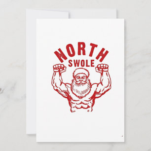 No Lifts No Gifts North Swole Washed Gym Christmas Invitation