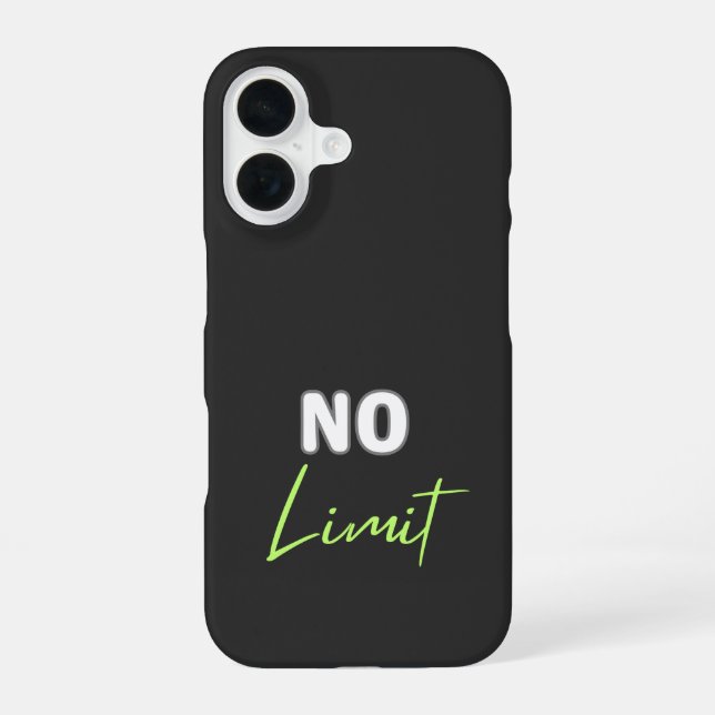 No Limit iPhone 16 Case (Back)