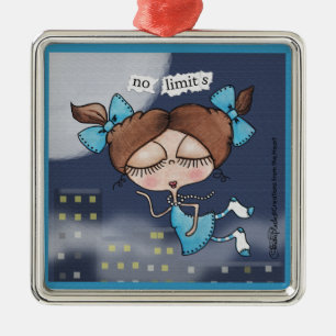 No Limits-City Girl Metal Ornament