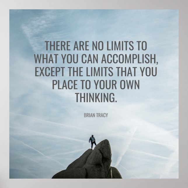 No Limits Inspiration Success Poster /Wall Decor (Front)
