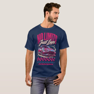 No Limits Just Laps Racing Car Retro Motorsport T-Shirt