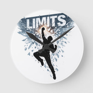 No Limits Motivation Design Round Clock