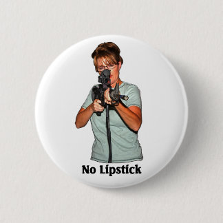 No Lipstick 6 Cm Round Badge