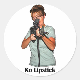 No Lipstick Classic Round Sticker