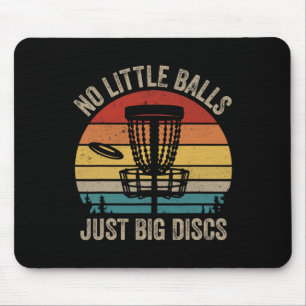 No Little Just Big Discs Funny Retro Vintage Disc Mouse Pad