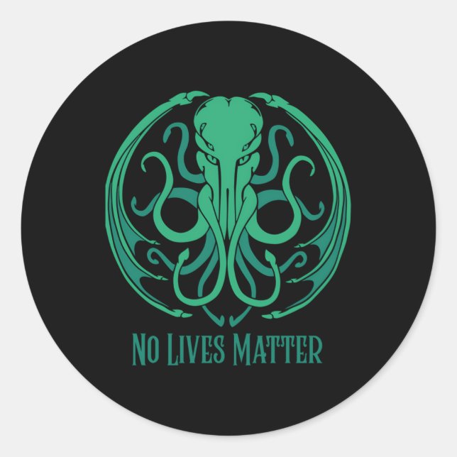 No Lives Cthulhu Sticker  (Front)