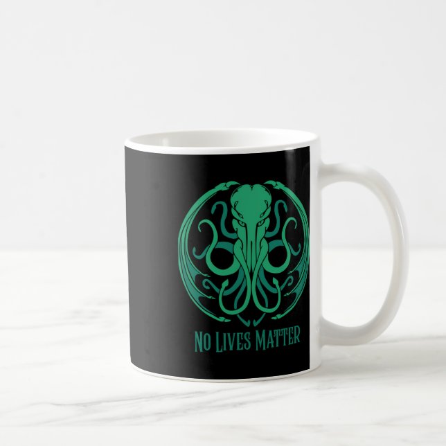 No Lives Cthulhu Sticker  Coffee Mug (Right)
