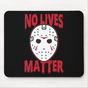 No Lives Horror Mask Halloween Costume Fun Mouse Pad
