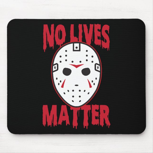 No lives horror mask   Halloween Costumes Mouse Pad (Front)