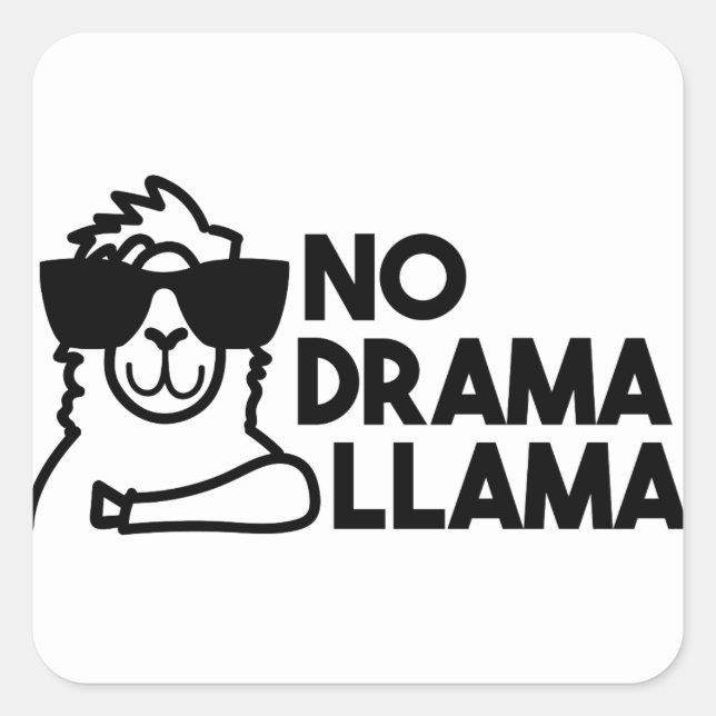 No Llama Drama Stickers (Front)