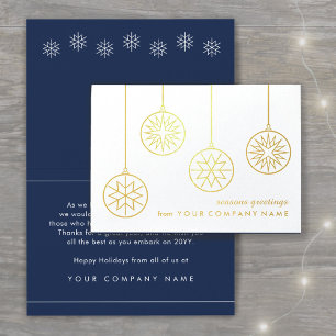 No Logo Business Christmas Ornaments Holiday Foil Card