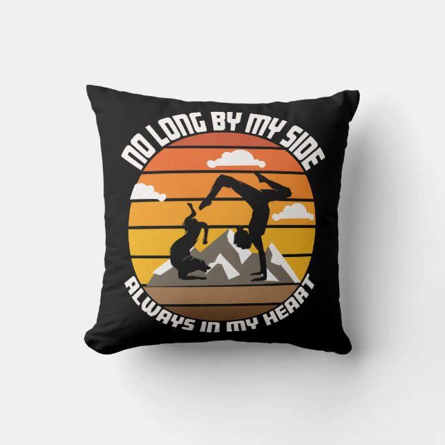 no long by my side always in my heart cushion (Front)