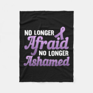 No Longer Afraid Ashamed Domestic Violence Fleece Blanket