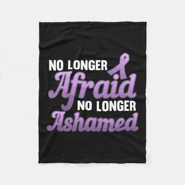 No Longer Afraid Ashamed Domestic Violence Fleece Blanket (Front)