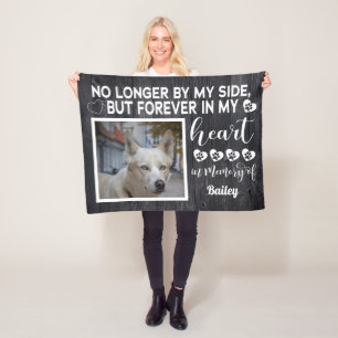 No Longer by My Side, Dog Memorial – Custom Photo Fleece Blanket