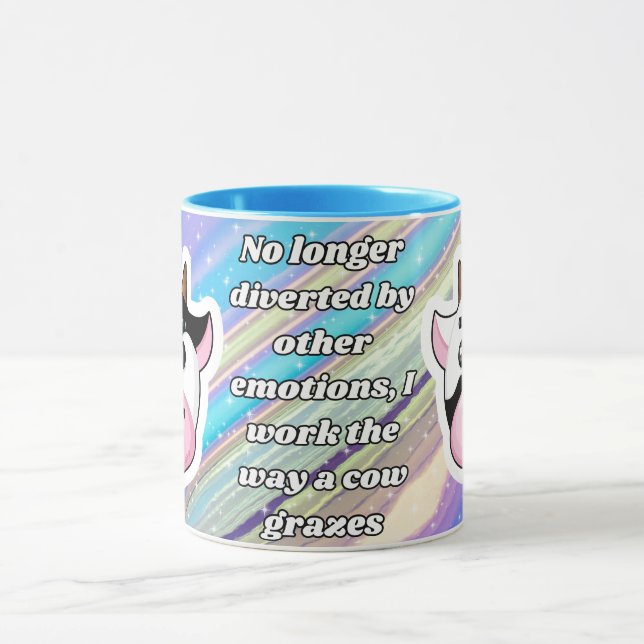 no longer diverted by other emotions, i work the w mug (Center)