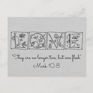 No longer two-but one flesh~Scripture~Wedding Card