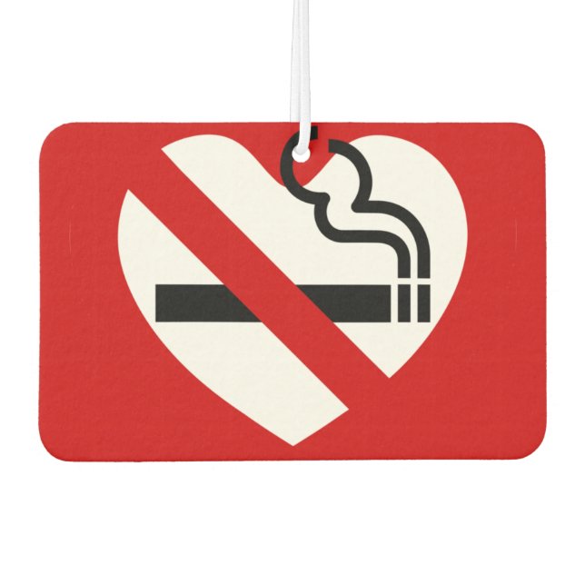 No Love For Smoking Sign Car Air Freshener (Front)